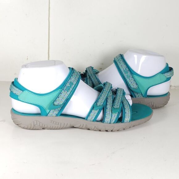 Teva Women's Tirra US6 Blue Flat Trail Hiking Strappy Sport Sandals Shoes - Picture 9 of 15